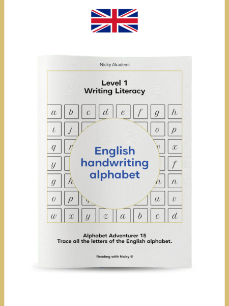 English Handwriting Alphabet (1.15 Printed) İngilizce Alfabesi El Yazısı