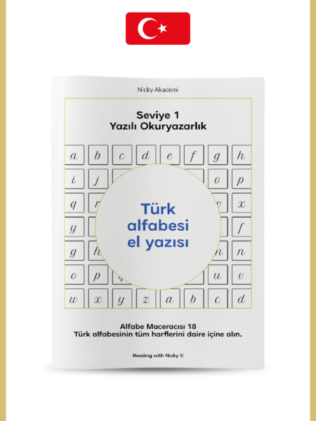 Türk Alfabesi El Yazısı (1.18 Basılı) Turkish Handwriting Alphabet