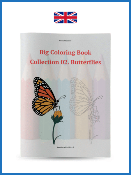 Big Colouring Book. Level 3. Collection 02: Butterflies (Büyük Boyama Kitabı Seviye 3 Koleksiyon 02: Kelebekler)