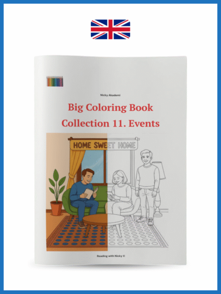 Big Colouring Book. Level 3. Collection 11: Events (Büyük Boyama Kitabı Seviye 3 Koleksiyon 11: Olaylar)