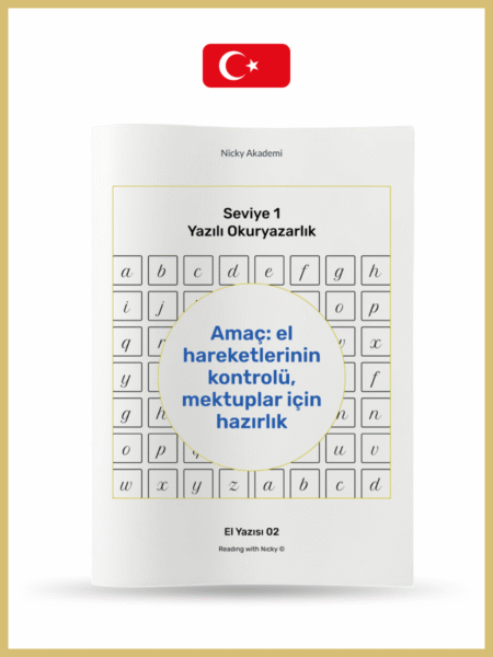 Objective: To control hand movements, preparation for writing (Amaç: el hareketlerinin kontrolü, mektuplar için hazırlık - El yazısı) 01.02