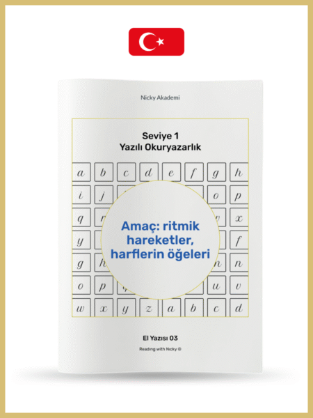 Objective: rhythmic movements, elements of letters (Amaç: ritmik hareketler, harflerin öğeleri - El yazısı) 01.03